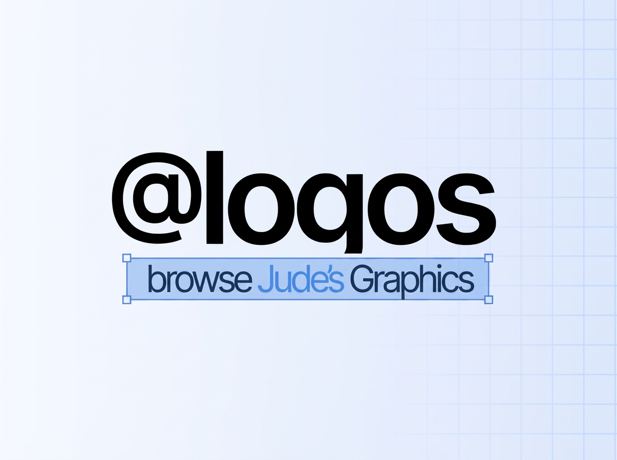 Logos thumbnail reading @logos — browse Jude's Graphics